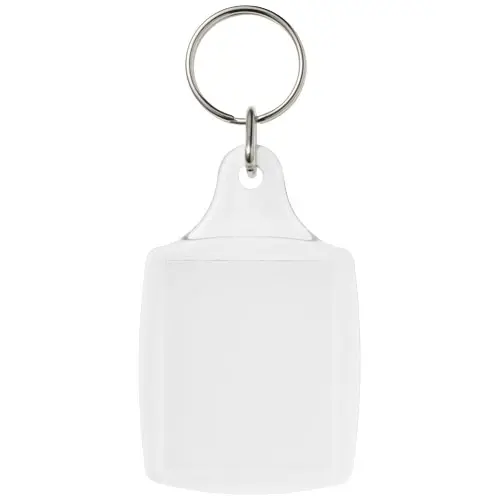 Portachiavi trasparente quadrato con inserto 45x35mm