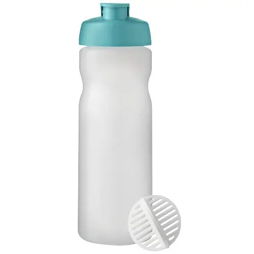 Borraccia sportiva da 650 ml con sfera shaker e coperchio a scatto 