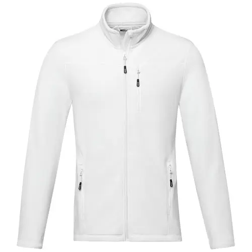 Giacca da uomo in pile con zip integrale in materiale riciclato certificato