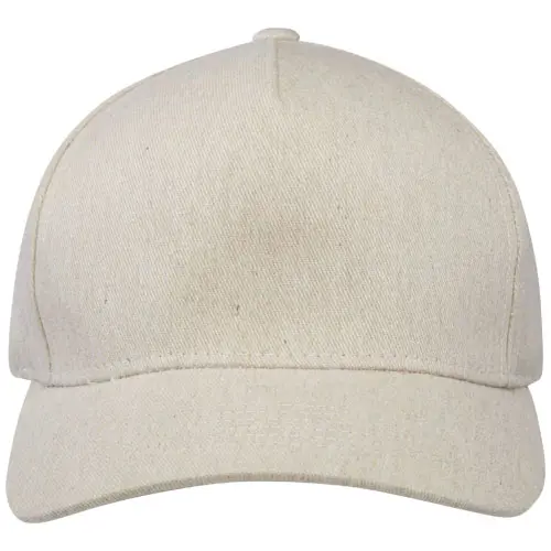 Cappellino in tessuto riciclato a 5 pannelli con chiusura in fibbia di metallo