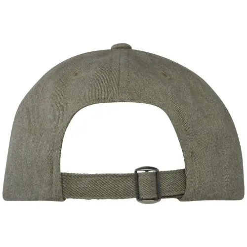 Cappellino in tessuto riciclato a 5 pannelli con chiusura in fibbia di metallo