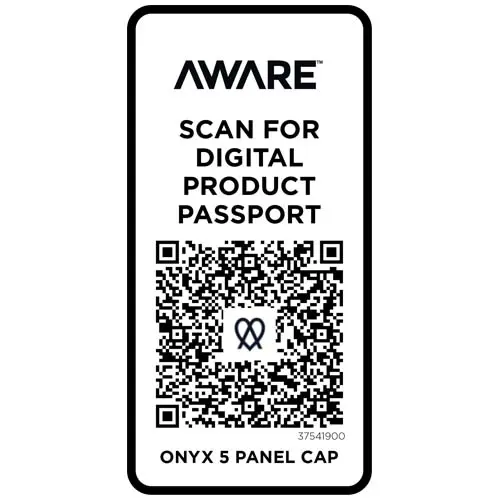 Cappellino in tessuto riciclato a 5 pannelli con chiusura in fibbia di metallo