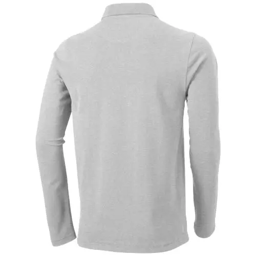 Maglietta polo da uomo in tessuto piqué a maniche lunghe taglio regolare 100% cotone 200gr