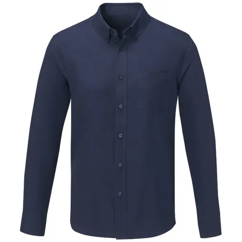 Camicia da uomo a maniche lunghe colori assortiti colletto button down in cotone e poliestere 130gr