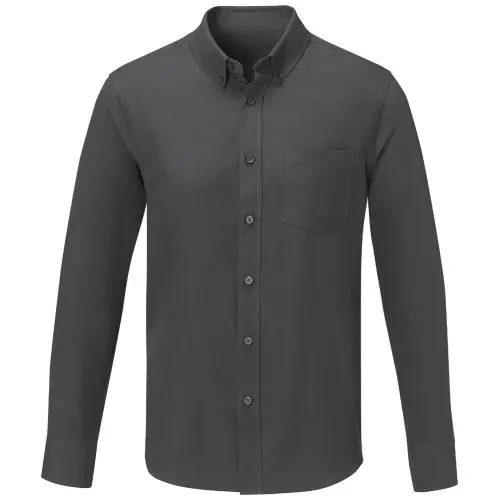 Camicia da uomo a maniche lunghe colori assortiti colletto button down in cotone e poliestere 130gr