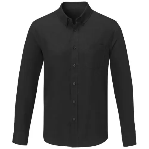 Camicia da uomo a maniche lunghe colori assortiti colletto button down in cotone e poliestere 130gr