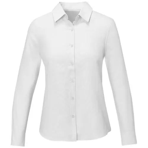 Camicia da donna a maniche lunghe colori assortiti taglio sfiancato in cotone e poliestere 130gr
