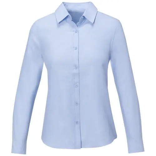 Camicia da donna a maniche lunghe colori assortiti taglio sfiancato in cotone e poliestere 130gr