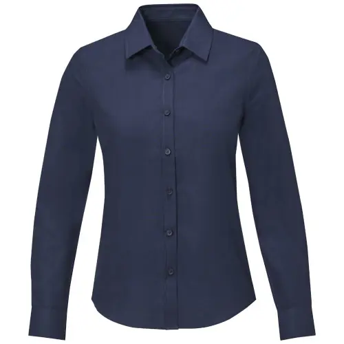 Camicia da donna a maniche lunghe colori assortiti taglio sfiancato in cotone e poliestere 130gr