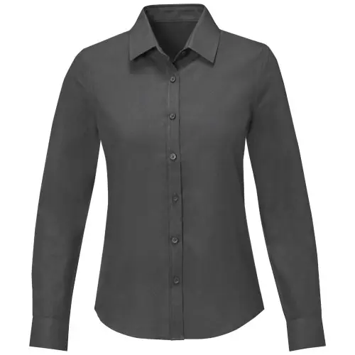 Camicia da donna a maniche lunghe colori assortiti taglio sfiancato in cotone e poliestere 130gr