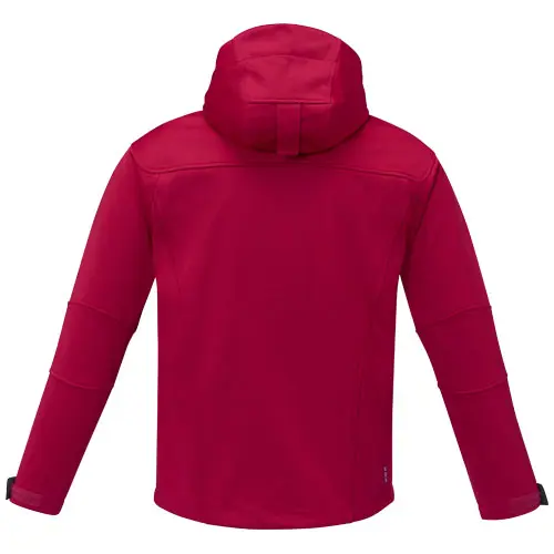 Giacca softshell da uomo con tessuto imperabile e traspirante con chiusura a zip e cappuccio e tasche anteriori con zip e sulla manica