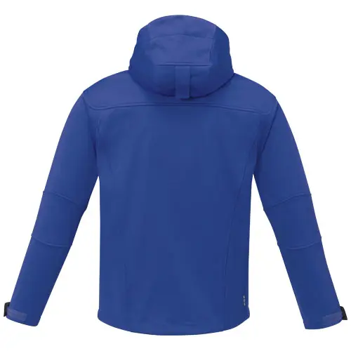 Giacca softshell da uomo con tessuto imperabile e traspirante con chiusura a zip e cappuccio e tasche anteriori con zip e sulla manica