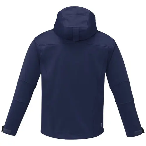Giacca softshell da uomo con tessuto imperabile e traspirante con chiusura a zip e cappuccio e tasche anteriori con zip e sulla manica