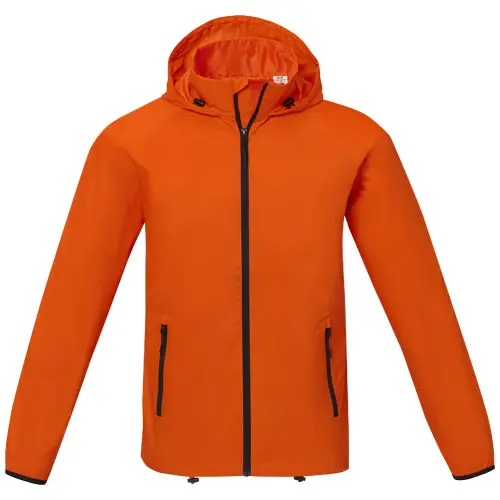 Giacca leggera da uomo in tessuto ripstop 280T con rivestimento impermeabile e chiusura a zip