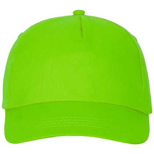 Cappellino con visiera in cotone 175gr a 5 pannelli con chiusura a velcro