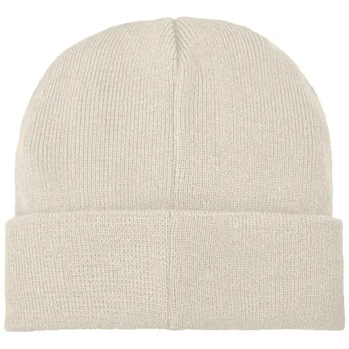 Berretto con risvolto e patch in poliestere