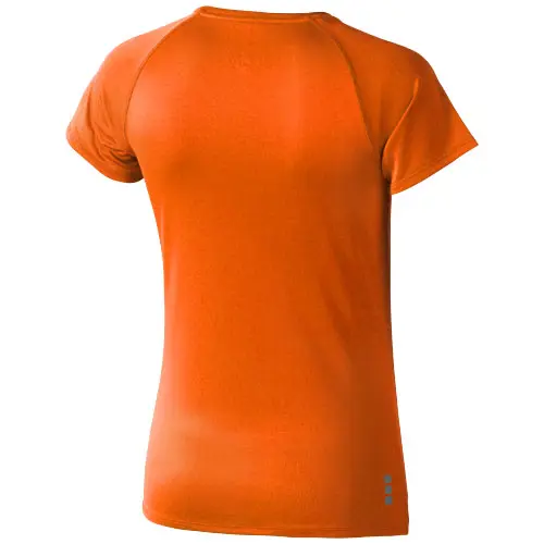 T-shirt da donna sportiva colori assortiti a girocollo con maniche taglio raglan in poliestere 145gr