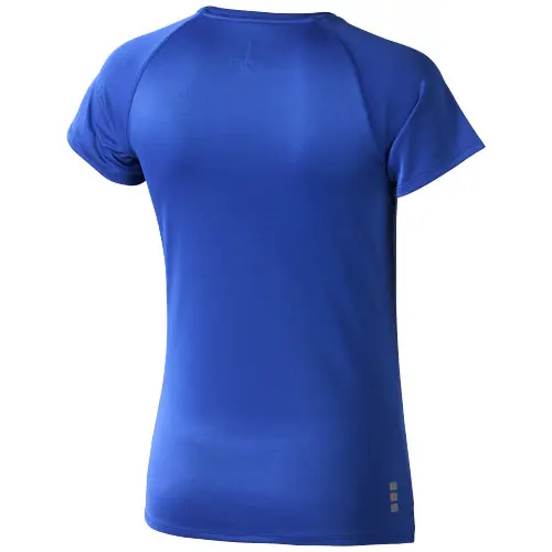 T-shirt da donna sportiva colori assortiti a girocollo con maniche taglio raglan in poliestere 145gr