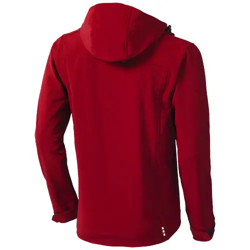 Giacca softshell da uomo impermeabile a tre strati con cappuccio staccabile interno in micropile