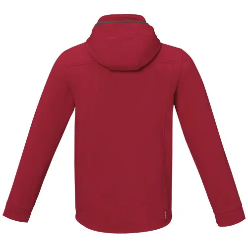 Giacca softshell da uomo impermeabile a tre strati con cappuccio staccabile interno in micropile