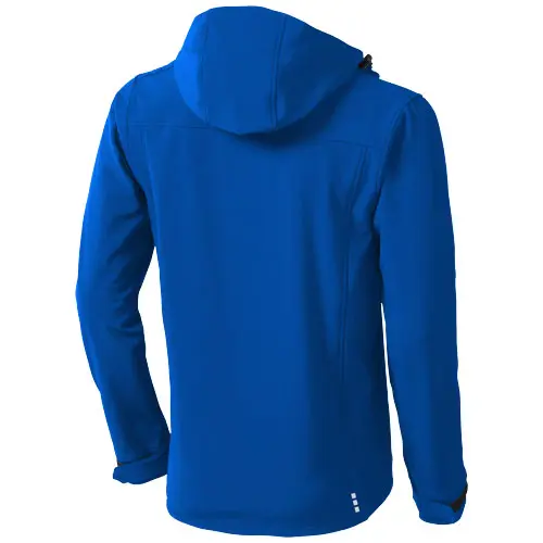 Giacca softshell da uomo impermeabile a tre strati con cappuccio staccabile interno in micropile