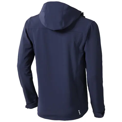 Giacca softshell da uomo impermeabile a tre strati con cappuccio staccabile interno in micropile