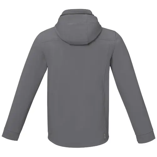 Giacca softshell da uomo impermeabile a tre strati con cappuccio staccabile interno in micropile