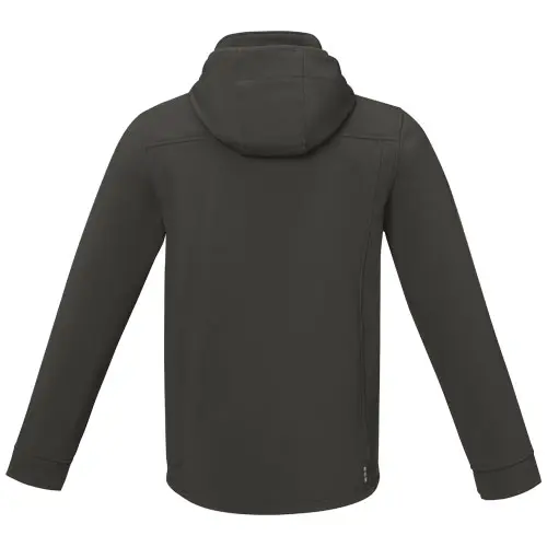 Giacca softshell da uomo impermeabile a tre strati con cappuccio staccabile interno in micropile