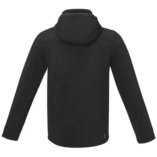 Giacca softshell da uomo impermeabile a tre strati con cappuccio staccabile interno in micropile