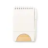 Block notes porta telefono con spirale realizzato in materiale riciclato con cartoni del latte e bambù fogli a righe e penna refil blu