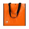 Shopper in materiale laminato e con soffietto rinforzato 38x38x12cm