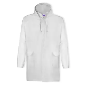 Giacca impermeabile unisex in EVA con finitura termosaldata cappuccio e cinghie di regolazione con custodia