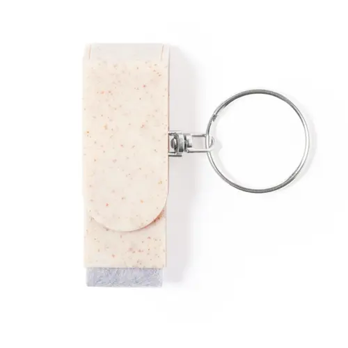 Portachiavi Supporto per telefono in fibra di grano con pulisci schermo