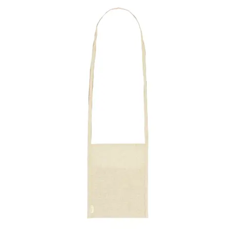 Borsa con tracolla lunga porta bicchieri in cotone riciclato