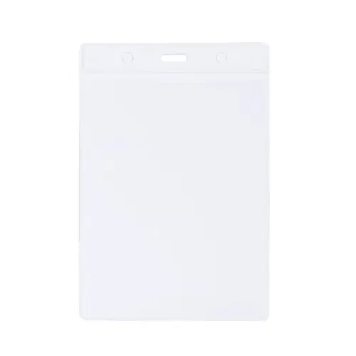 Badge verticale trasparente 11.3x18cm