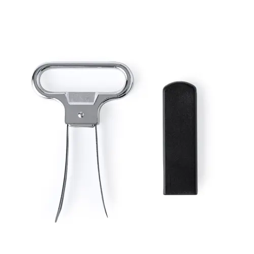 Cavatappi a lame realizzato in resistente acciaio inox con custodia