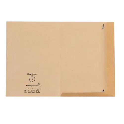 Portadocumenti in cartone riciclato con copertina flessibile con semi