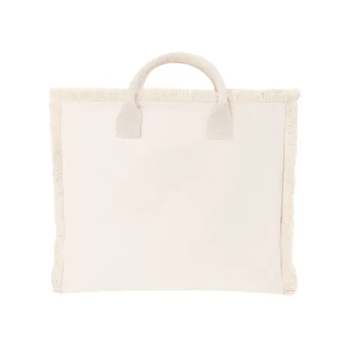 Shopper in cotone con chiusura a cerniera da 360gr 36x32x19cm