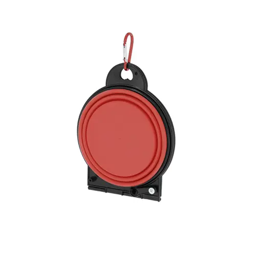 Doppia scodella pieghevole con moschettone