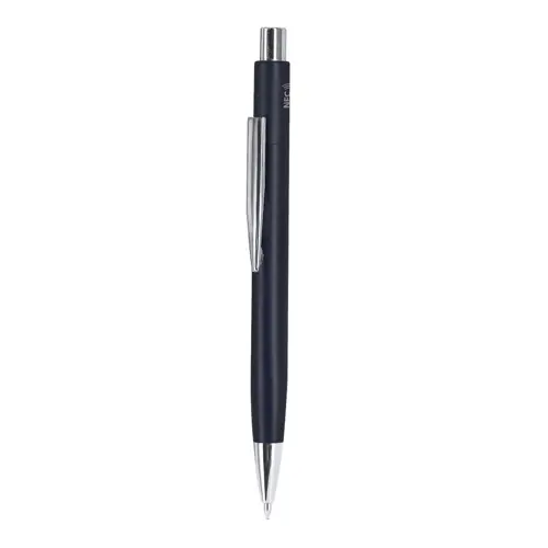 Penna a sfera in alluminio con tag NFC e refill blu