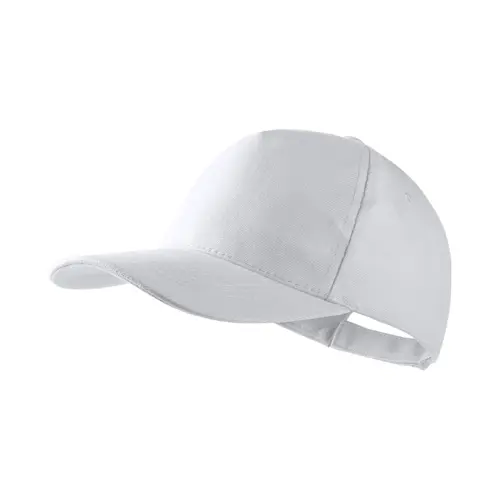 Cappello in cotone pettinato a 5 pannelli con chiusura in velcro 