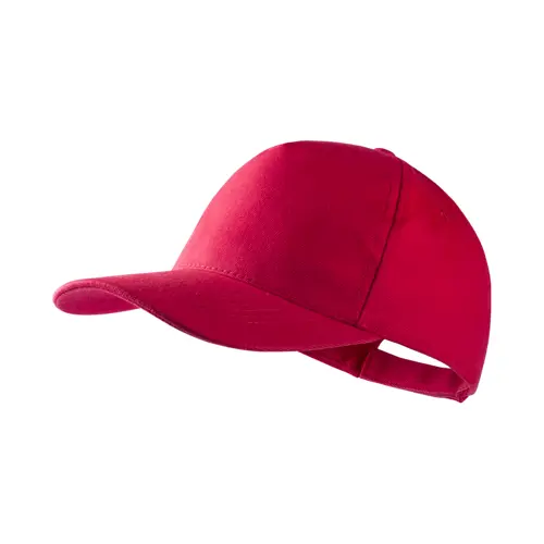 Cappello in cotone pettinato a 5 pannelli con chiusura in velcro 