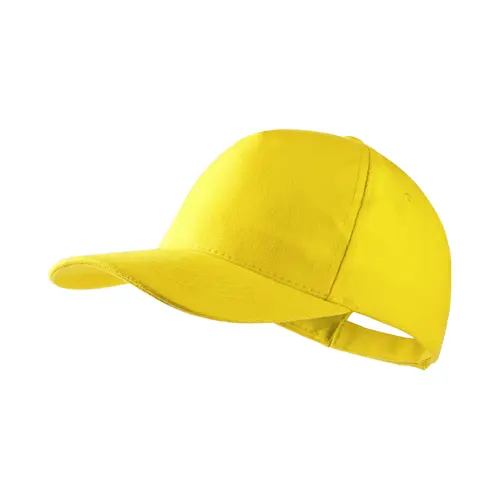 Cappello in cotone pettinato a 5 pannelli con chiusura in velcro 