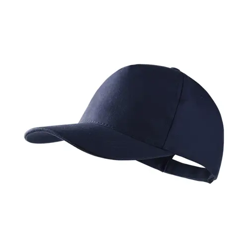 Cappello in cotone pettinato a 5 pannelli con chiusura in velcro 