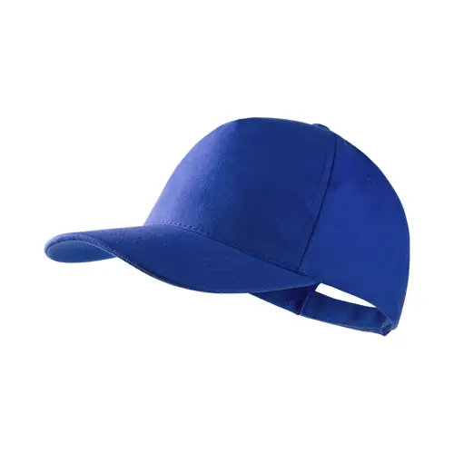 Cappello in cotone pettinato a 5 pannelli con chiusura in velcro 