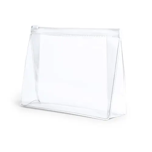 Beauty Case in PVC trasparente con chiusura ermetica 170x125x45mm