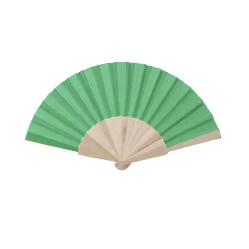 Ventaglio in tessuto poliestere e stecche in legno