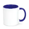 Tazza in ceramica bianca da 300ml con interno e manico colorati