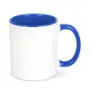 Tazza in ceramica bianca da 300ml con interno e manico colorati