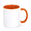 Tazza in ceramica bianca da 300ml con interno e manico colorati